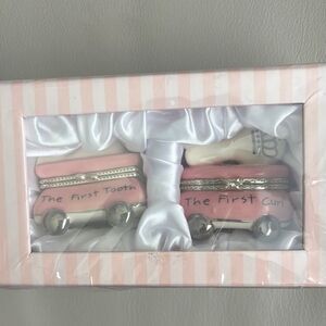 Mud Pie first tooth, first curl gift set